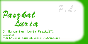 paszkal luria business card